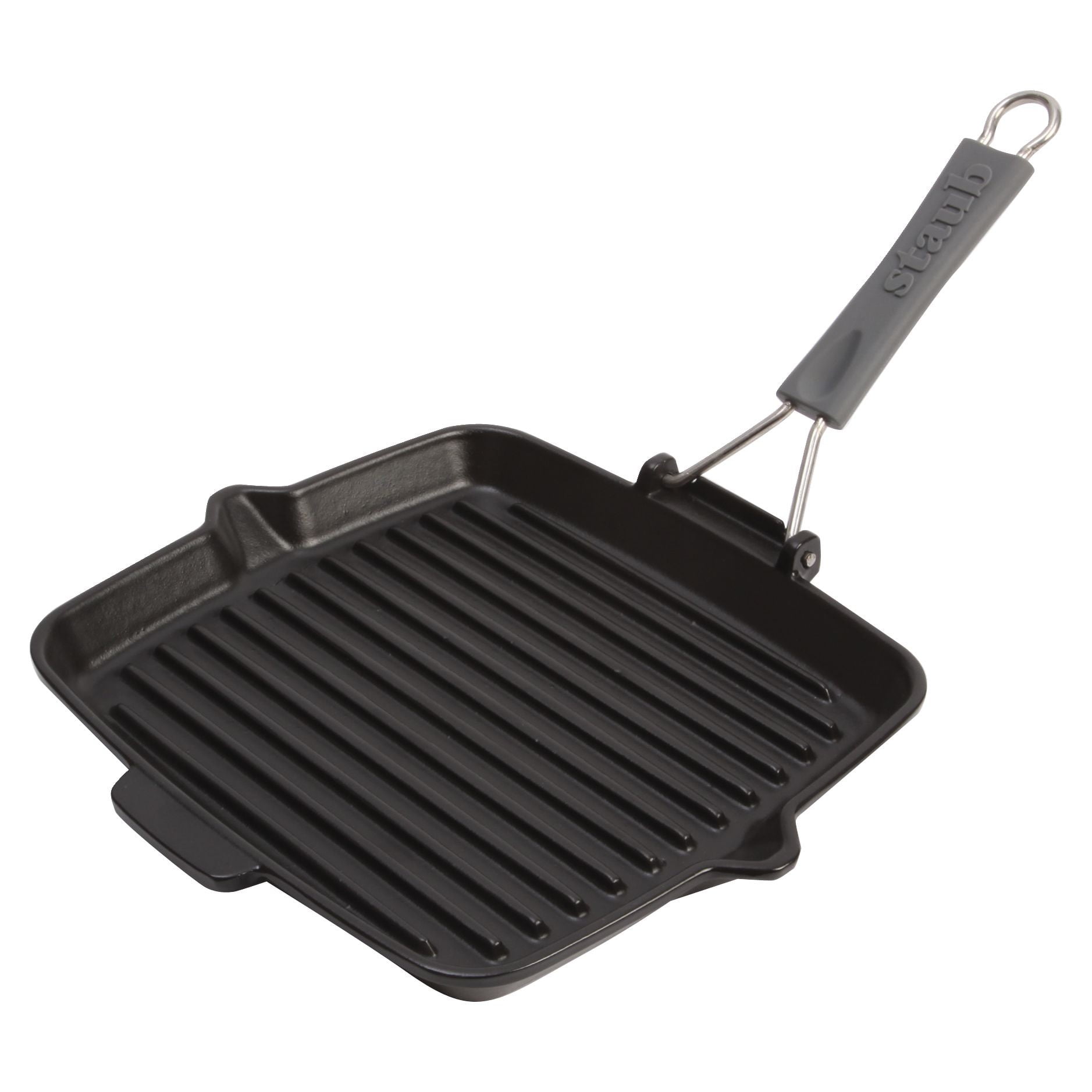 STAUB Square Cast Iron Grill Pan, 24 cm | Black| 40509-344-0
