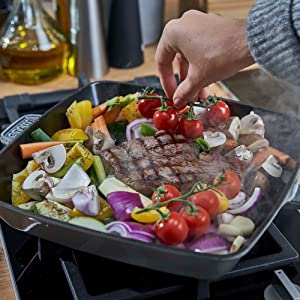Staub American grill 26 x 26 cm GrapGy sq Cast 40501-108-0 - Image 2