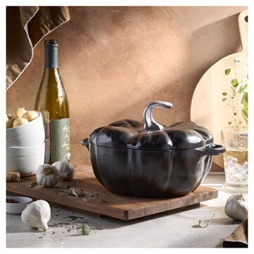 Staub Cocotte, 24 cm | black | pumpkin | cast iron 1024272 - Image 3