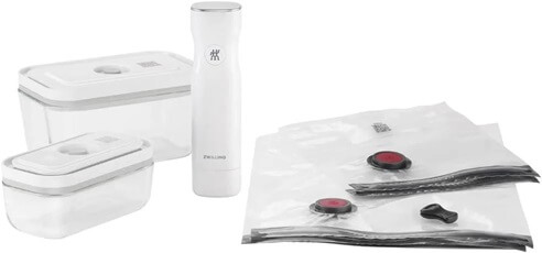 Vacuum starter set, glass / S/M | 7-pcs | white | Grey Line | 36806-006-0