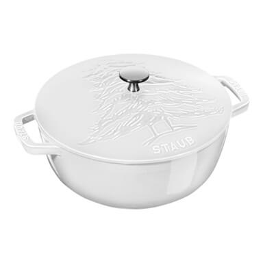 Staub Fire Tree French oven, 24 cm | pure-white | round | cast iron 40501-481-0
