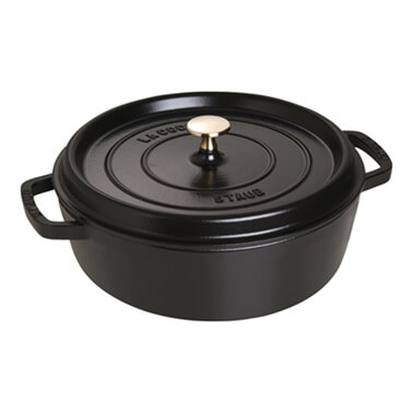 Staub Cocotte shallow, 28 cm | black | round | cast iron 40510-721-0