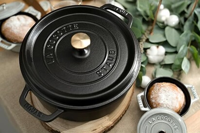 Staub Cocotte, 22 cm | black | round | cast iron 40509-305-0 - Image 3