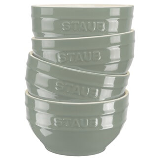 Staub Ceramique Ceramic Bowl set 4pcs 12cm, Eucalyptus | 1028170