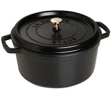 Staub La Cocotte Cast Iron Cocotte deep, round 24cm, black, 4,7l   40502-285-0