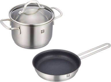 ZWILLING Pico Cookware Set 2pcs stainless steel, glass lid 66660-002-0