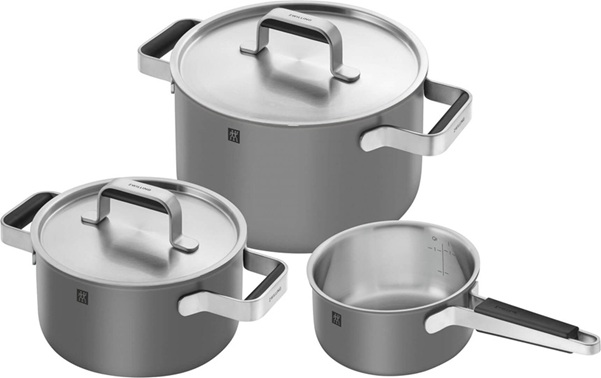 ZWILLING Pure Cookware Set stainless steel, grey, 3pcs. 1028809