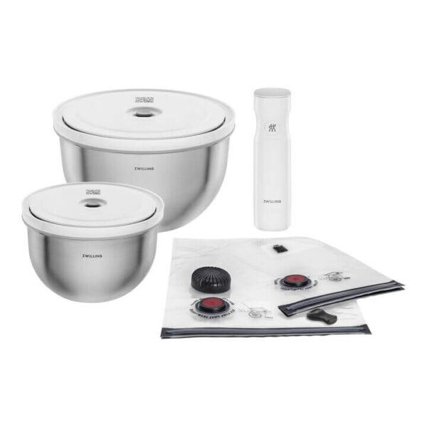 ZWILLING Fresh & Save  Bowls Vacuum starter set st.steel M/L, white, 9psc. 1031015