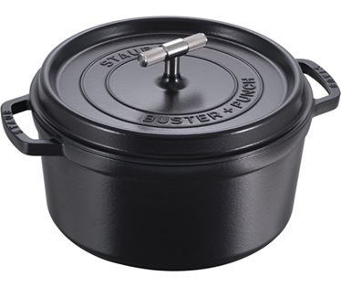 Staub Կաթսա ձուլաթուջից, 28սմ, 6.7լ․ |կլոր|սև| 11442823/1029896
